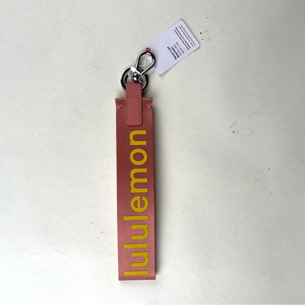 Lululemon Pink Keychain with Silver Clasp